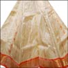 Halfwhite Pattu Parikini with contrast border-(SSV-22) - Click here to View more details about this Product